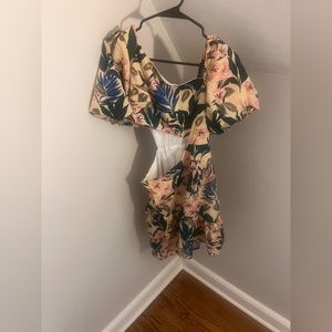 Mini cut out floral dress - Small